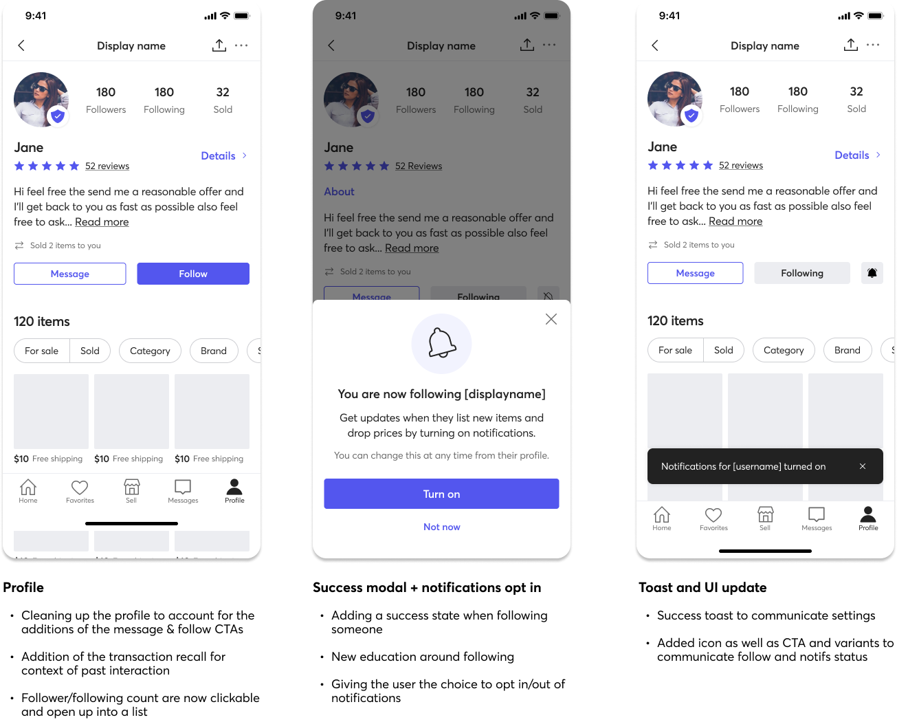 Following feature design - discovery